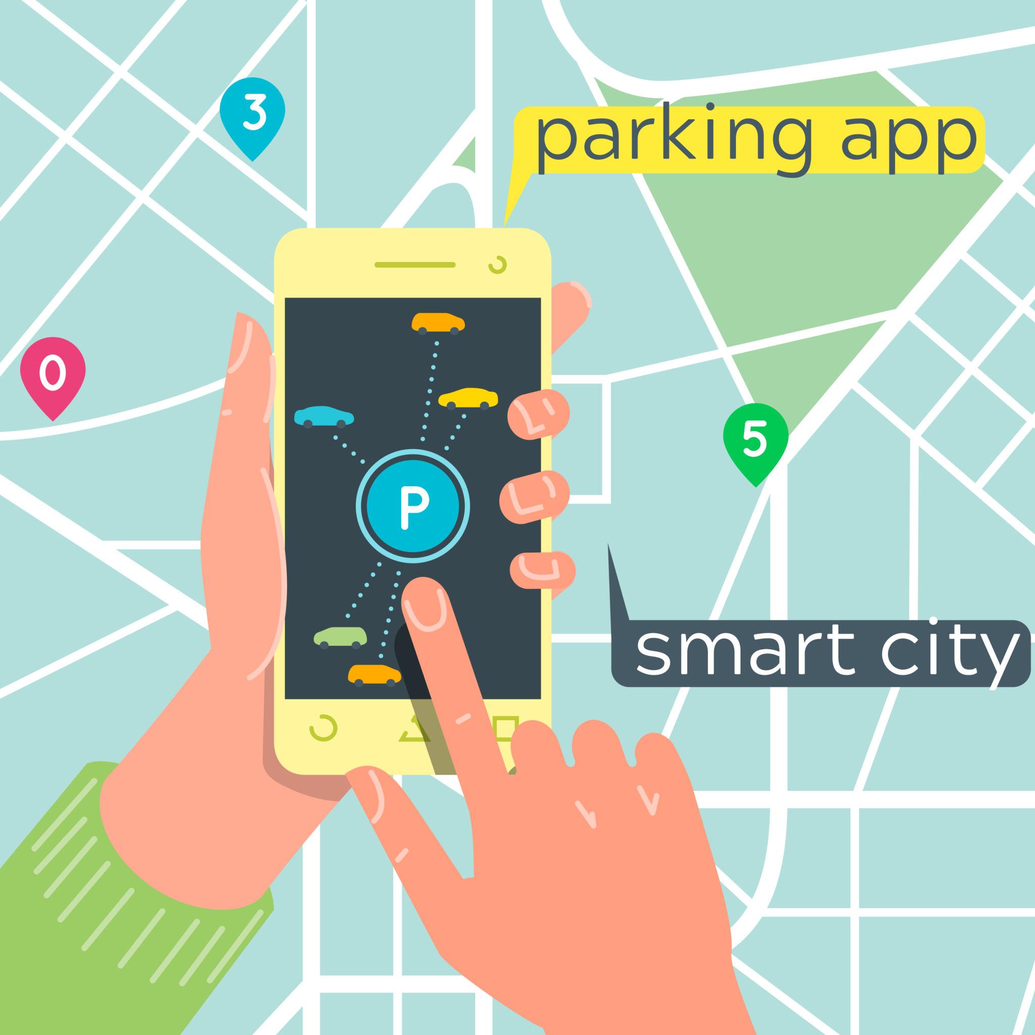 Smart Parking Management Platform Illustration