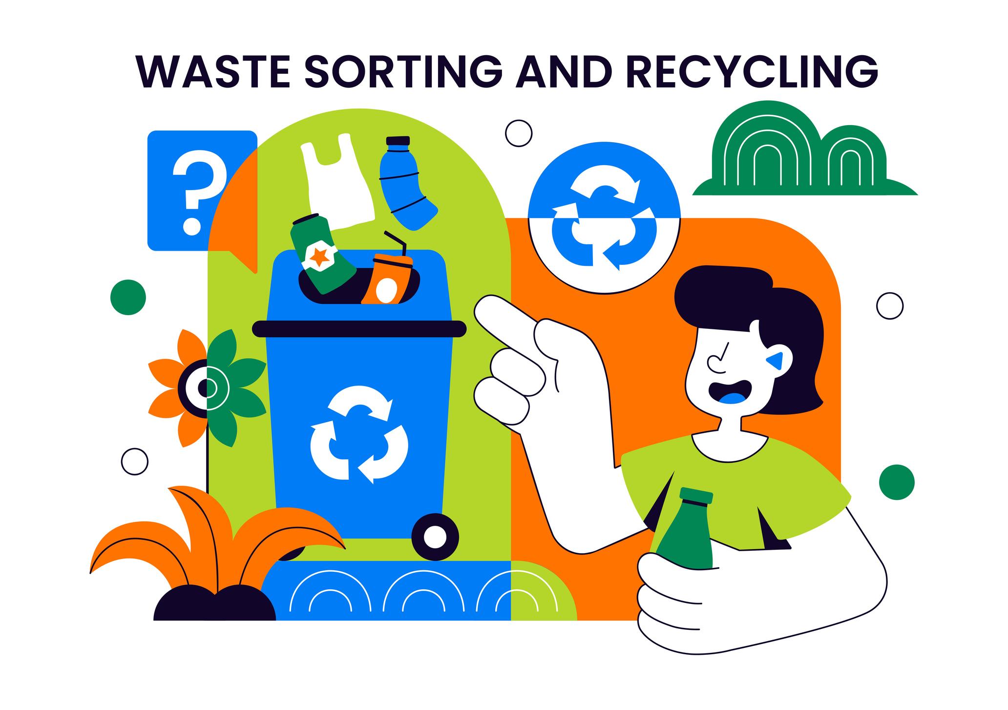 On-Demand Recycling Pickup Platform Illustration